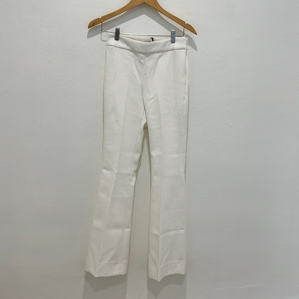 Cotton twill flared pant